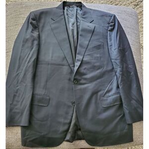 Canali Men's Black Thin Stripe‎ Blazer SportsCoat Size 46 Regular
